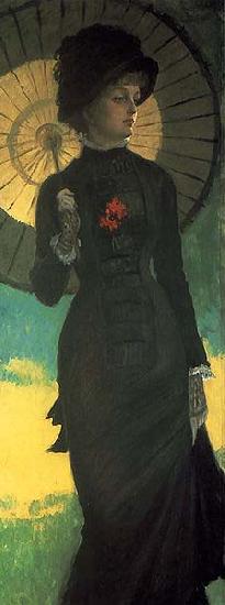 James Tissot Mrs.Newton with a Parasol, France oil painting art